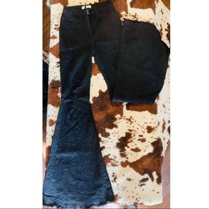 Wide bell bottom jeans